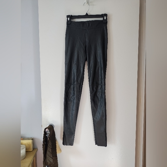 WOLFORD Estella Faux Leather Leggings 34 XS - Picture 4 of 6